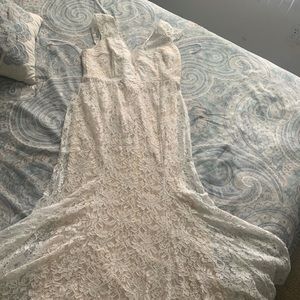 Ivory Lace Dress and Hair Pin